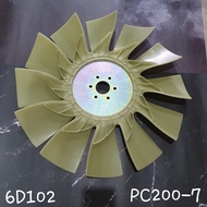 Propeller Fan Blade Radiator Excavator 12-Rod Backhoe 6D95 Engine 6D102 Komatsu PC200