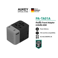 [รับประกัน 2 ปี] AUKEY PA-TA หัวปลั๊กไฟ AUKEY Universal Travel Adapter รุ่นใหม่ ชาร์จเร็ว 35W 65W 10
