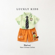 Nick Fox Boy Clothes Summer Boy Dress Kindergarten Day Performance Costume Children Crazy Animal Cit