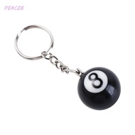 PEACEB Billiards Keychain Jewelry Gift 25mm Resin Ball Round Ball No. 8 Snooker NO.8 Key Chain