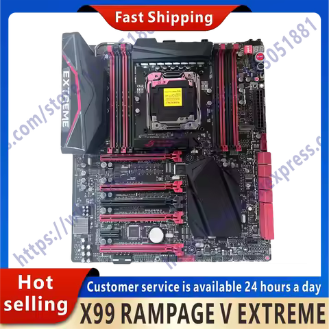 Used X99 RAMPAGE V EXTREME for R5E support Xeon E5 V3 v4 Cpus 5 × PCI-E X16 desktop slot LGA2011 DDR