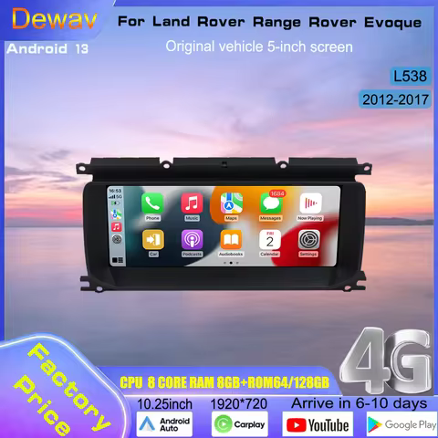 10.25 inch radio Carplay For 2012-2017 Range Rover Evoque L538 Multimedia player screen Original veh