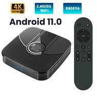 Transpeed Android 11 TV Box BT5.0 3D Fast Dual 100M WiFi  Support 4K 16GB 32GB Amlogic S905Y4 Voice Assistant TV Box Set Top Box TV Receivers