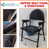 Medicus SlightlyDamage#2335 Heavy Duty Foldable Commode Chair with Chamber Pot Arinola