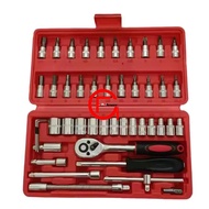 【Best Price】Bit Socket Wrench Set  1/4 Inch Drive 46pcs for Motor Ratchet Wrench Set for Motorcycle 