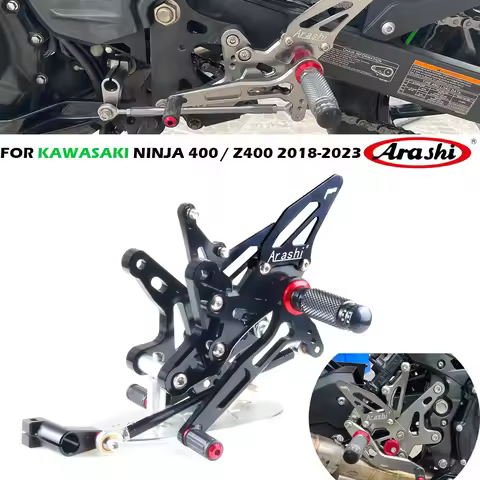 Arashi Motorcycle accessories footrest footpeg pedal foot peg Rearset foot rest For KAWASAKI Ninja40