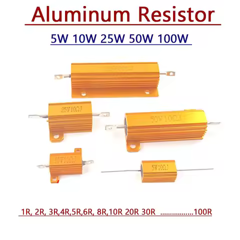5W- 100W Power Metal Resistor 1 ohm 2ohm 4ohm 8ohm 10ohm resistance Battery charge discharge decoder