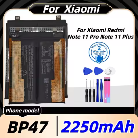 High Quality BP47 Battery For XIAOMI Redmi Note 11 Pro + 5G/21091116UG Phone Replacement Bateria Bat