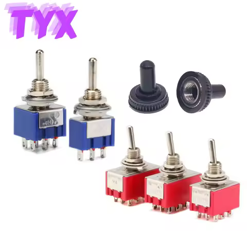 5Pcs Toggle Switch Toggle Rocker Switch MTS-102-103-202-403-223 Toggle Switch Instantaneous Self-res