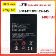 ใหม่1400MAh Li3814T43P3h634445แบตเตอรี่สำหรับ ZTE ใบมีด A112 L110 V815W คุณภาพสูงเปลี่ยนแบตเตอรี่โทร