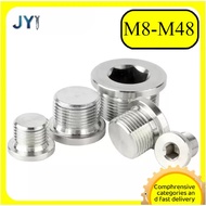 304 stainless steel flanged hexagonal plug, hexagonal ED ring sealing plug, with flange edge oil plu