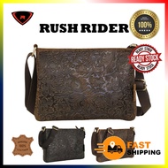 RUSH RIDER ORIGINAL COW LEATHER SLING BAG CROSSBODY BEG LELAKI KULIT ORIGINAL LEMBU ASLI BEG SILANG 