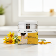 Nourishing Bee Venom Cream with Glycerin - Moisturizing Formula for Body, Arms, and Face, Light Beig