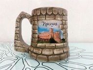 全新正品  陶瓷立體浮雕啤酒杯  來自 愛沙尼亞/拉克維爾城堡