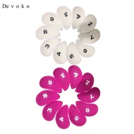 [Devoko] 10x Golf Irons Headcover Set Golf Set 3 4 5 6 7 8 9 A SW PW Protector Head Cover Case golf 