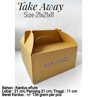 Take Away Cardboard 21x21x11 cm take away/ box food cardboard/