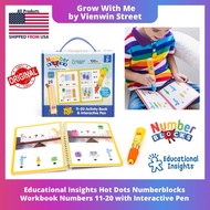 🔥Ready🔥Educational Insights Hot Dots Numberblocks Workbook Numbers 11-20 w Interactive Pen | Educati