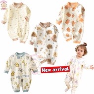 0-12M🍼Baby Romper Jumpsuit Baby Clothing Long Sleeve Rompers Baju Baby Boy Newborn Clothes Baju Baby