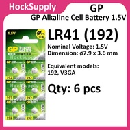 [6pcs] GP LR41 192 AG3 LR736 392 Alkaline Battery 1.5V Button [FAST SHIP OUT]