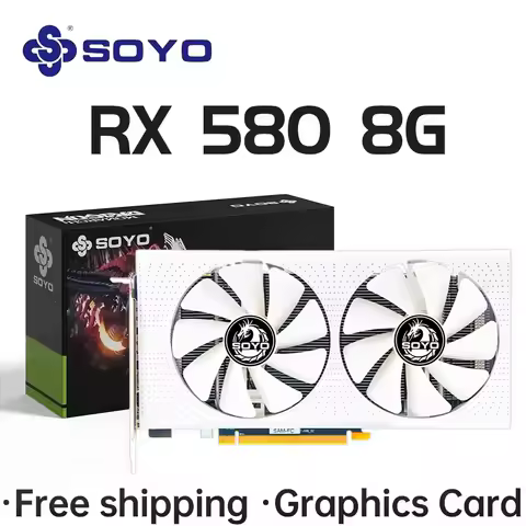 SOYO RX580 8G Graphics Cards AMD Radeon GDDR5 Memory Video Gaming Card RX 580 for Desktop Computer C