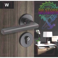 HITAM Black European Style Door Handle Full Set/Premium Door lock Door lock