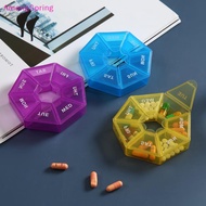 AmongSpring 7 Days Pill Box Weekly Tablet Holder Portable Travel Mini Pill Case Medicine Storage Medicine Organizer Pill Container Home good goods