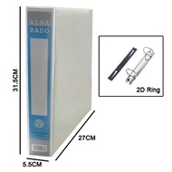 Alba rado 40mm PVC 2D White Ring File A4 Insert Binder P402D Fail Putih Albarado