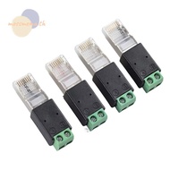 MOSSMEMA RJ45 to RS485 Converter, RJ45 Male Connector 2PIN Terminal RJ45 Terminal Adapter, Splitter 