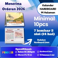 [14 Pages] 7-Sheet Hardboard Desk Calendar 2-Sided Print HC Calendar