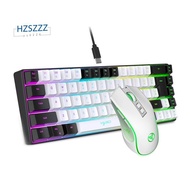 68 Keys Mechanical Keyboard Compact RGB  Gaming Mouse and Keyboard  for PC Gaming B