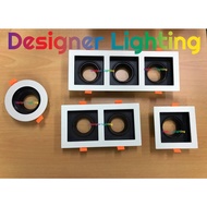 Designer Lighting [Eyeball Casing] With GU10 Holder Single Double Triple Recess Downlight Eyeball Fitting (619-Series)