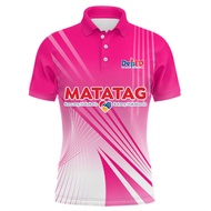 DEPED MATATAG POLO UNIFORM SUBLIMATION POLO-Shirt Pink White verion FOR WOMEN Teacher DEPED BADGE Te