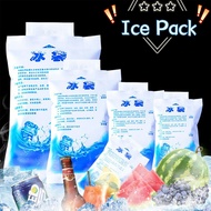 400/600/1000ML 10pcs Ice Pack Reusable Gel Ice Pack for Cooler Box Dry Cold Ice PackMultiple Size Ice Sports Injury Keep Cool Breastmilk Massage Gel Cooler Bag for Food Fresh Ice Pack