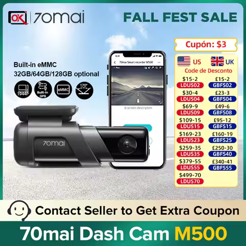 70mai Dash Cam M500 1944P 170FOV High-end&Convenient Car DVR GPS ADAS EMMC Built-in Storage Support 
