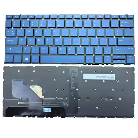 New US Laptop Keyboard Backlit for HP Elite Dragonfly G1 13.3'' Blue Without Frame