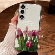 เคสโทรศัพท์กันกระแทกแฟชั่นมินิมอลใสลายดอกทิวลิปเข้ากันได้กับ Iphone 17/17Pro/17ProMax, 16/11/16Pro/1