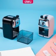 Deli Metal Hand Rotary Pencil Sharpener Manual Mechanical School Supplies E0619 E0620B