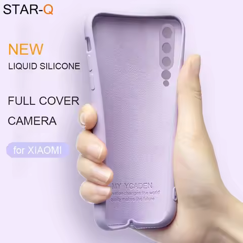 full cover liquid silicone phone case for xiaomi mi 9 note 10 10T pro lite se 9t original soft back 