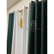 WindowStyleMNL 3in1 "Hunter Green" Curtain 5-8 feet