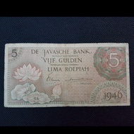 Uang Kuno 5 Gulden Federal Tahun 1946 - CYG 034049 - J16
