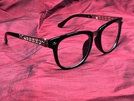 แว่นแฟชั่น แว่นกันลม UV400 ขอบดำ