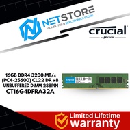 CRUCIAL 16GB DDR4 3200 MT/s (PC4-25600) CL22 DR x8 Unbuffered DIMM 288pin - CT16G4DFRA32A