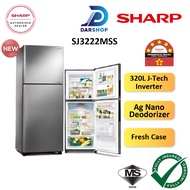 Sharp Refrigerator 2 Door Inverter 320L Fridge Peti Sejuk Peti Ais 2 Pintu Inverter Murah 冰箱 SJ3222M