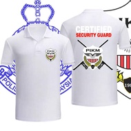 Corak Kecil Segar F169 Fashion Baju CSG Security Design Polo Shirt CSG Security Printed Polo Tee Uni