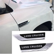 For Toyota Land Cruiser 200 Prado 150 FJ200 FJ150 FJ120 2003-2020 Side  3D Chromed Badge Decal Stick