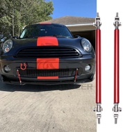 2PCS For Mini Cooper S 10"-13" Car Front Bumper Lip Splitter Spoiler Strut Rods Tie Adjustable Strut