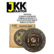 CLEARANCE JKK CLUTCH PLATE@TOYOTA COROLLA AE80-82 / EE100 1.3 CLUTCH PLATE ONLY* 8INCH 21TEETH(TY-20