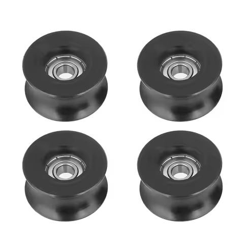 4Pcs U-Groove Pulley 0840UU U Type Pulley Wheel 8x40x20.7mm for Drawers Aluminum Doors Window