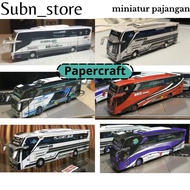 papercraft miniatur bus tunggal jaya ,winspector ,casper ,dan ratu ma