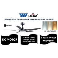 Deka (Kronos) 56" DC Motor Ceiling Fan with LED Light - 5 YEARS MOTOR WARRANTY